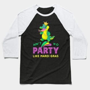 Mardi Gras party king gator Baseball T-Shirt